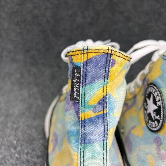 Converse Andy Warhol Sneakers Womens 10 Hi Colorful Camo Chuck Taylor All Star - Picture 6 of 14
